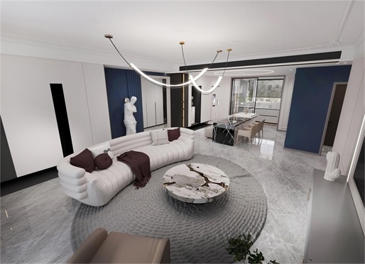 中?！ぞ砰?43平米簡約輕法式風效果圖