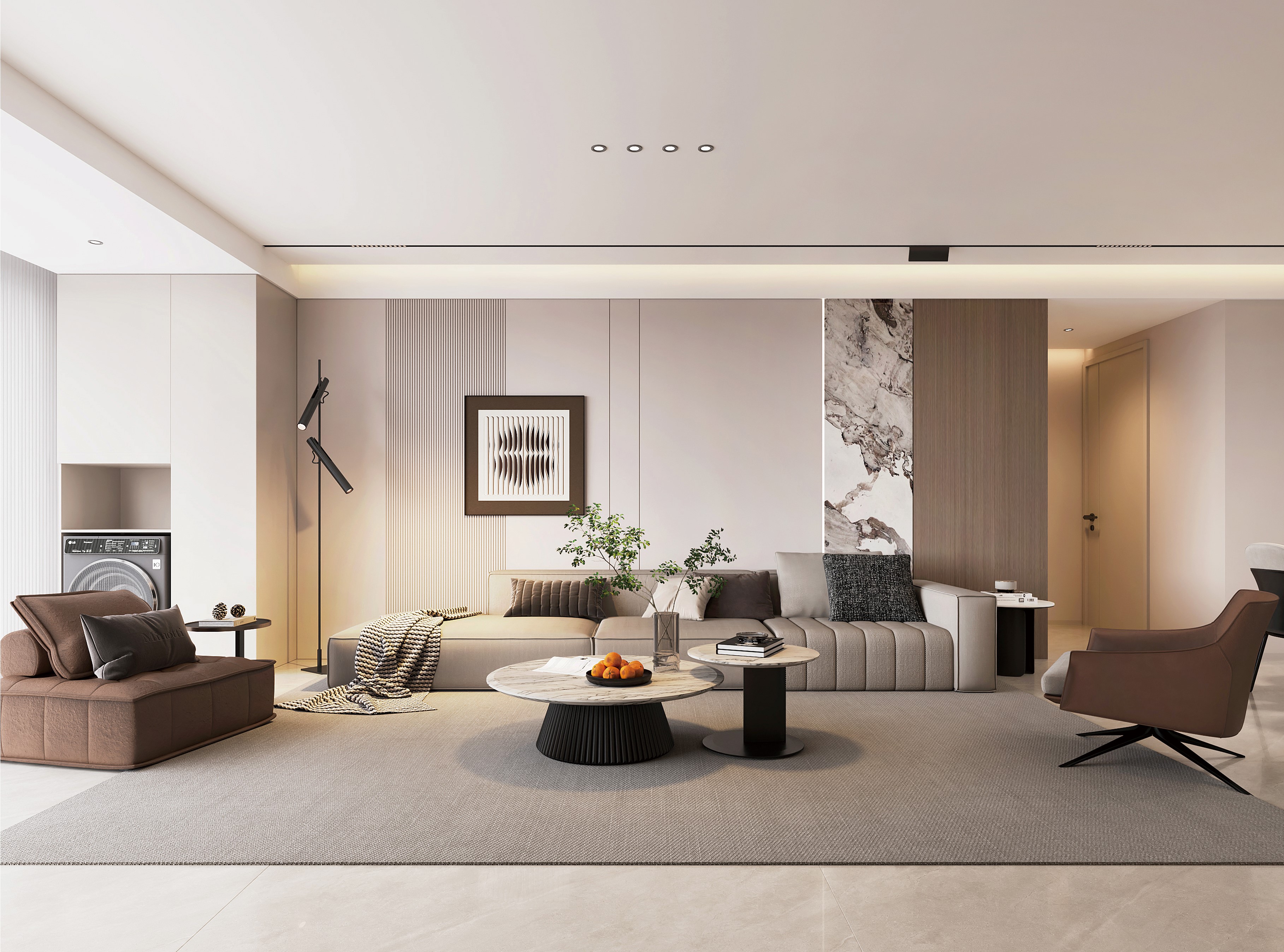 中房花語(yǔ)軒 | 超有腔調(diào)的137㎡現(xiàn)代風(fēng)，審美無(wú)敵了！