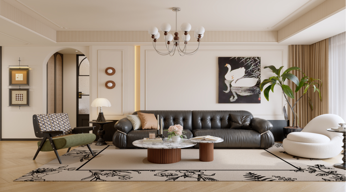 寶湖天脊162㎡ | 真愛(ài)慘了這絕美腔調(diào)的法式中古風(fēng)！回家都像在度假~