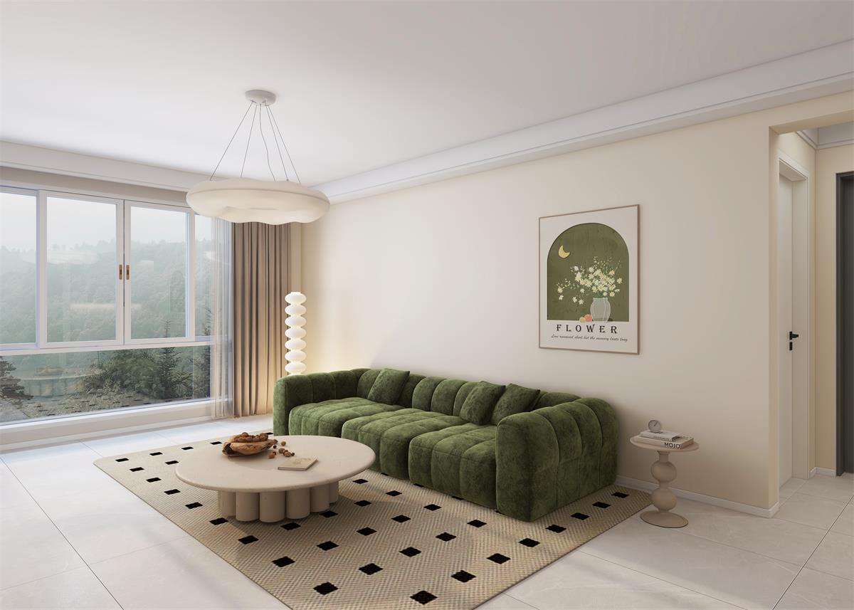 泰雲(yún)庭116㎡ | 奶油白+橄欖綠打造的輕法式小家，清新又自然！