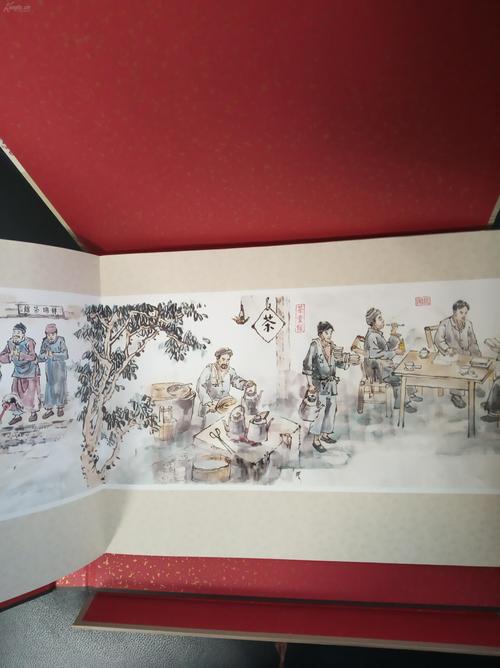雅安民俗风情画,西康老茶馆:风俗画,限量发行1000册,清明上河图画法